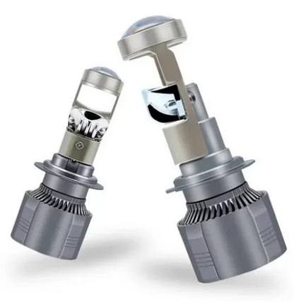 LED Крушки H7 с лупи,12-24v canbus