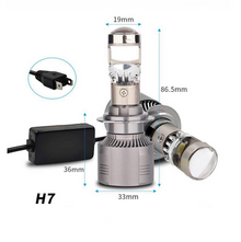 Becuri LED H7 cu lentile, 12-24v canbus