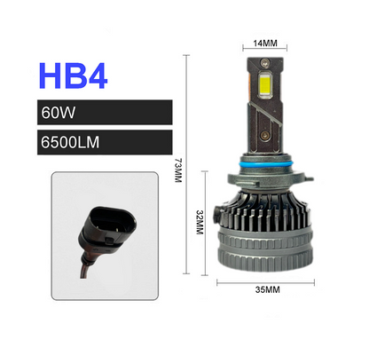 LED крушки HB4 – 12V-24V 60W 6500LM 6000K CANBUS без грешки
