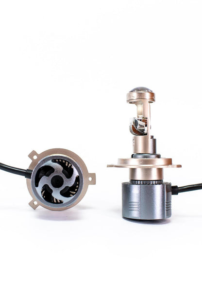 LED Крушки H4 с лупи,12-24v canbus