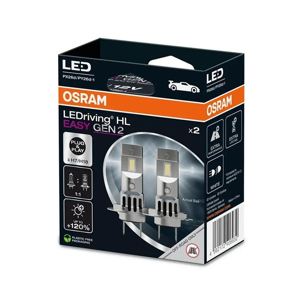 LED крушки OSRAM LEDriving HL EASY GEN2 H7/H18,16W12V
