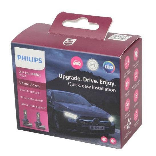 LED Bulbs for Car Headlights HIR2, Philips Ultinon Access 2500, 12V 20W