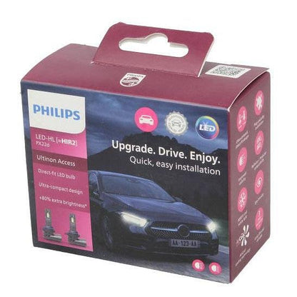 LED Bulbs for Car Headlights HIR2, Philips Ultinon Access 2500, 12V 20W