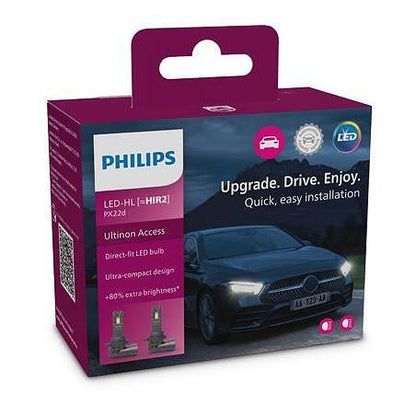 LED Bulbs for Car Headlights HIR2, Philips Ultinon Access 2500, 12V 20W