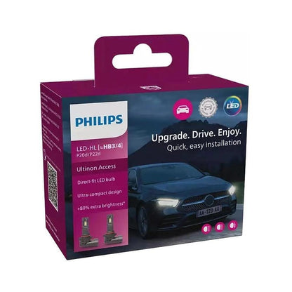 LED крушки предни фарове автомобил HB3, HB4, Philips Ultinon Access 20W,12V