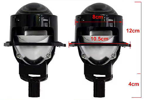BI LED Лупи за вграждане 2.5 инча 90W 7000LM 2 бр к-т къси и дълги