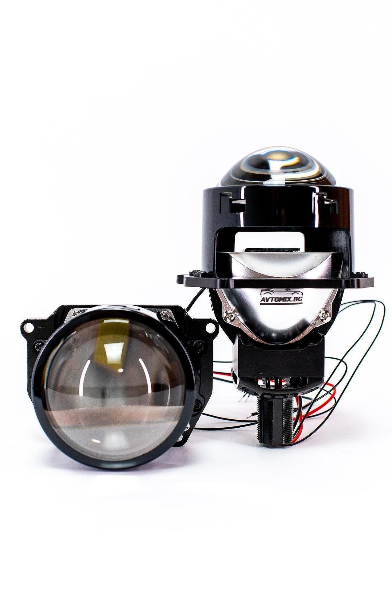 BI LED Лупи за вграждане  3.0 инча с универсално захващане 110W 7000LM 2 бр к-т къси и дълги