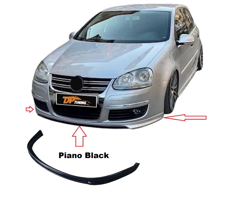 Лип спойлер за VW Golf-V 2003-09 Piano Black