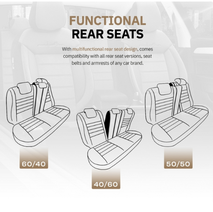 Luxury upholstery OTOM textile with eco leather COMFORT LINE Design – Beige with beige stitching