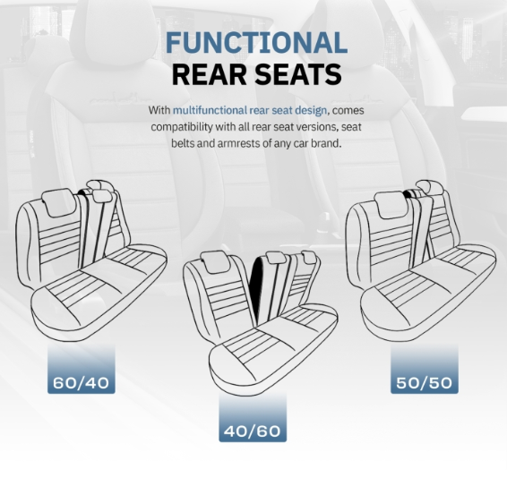 Луксозна тапицерия OTOM текстил с еко кожа COMFORT LINE Design – Черна с бял шев