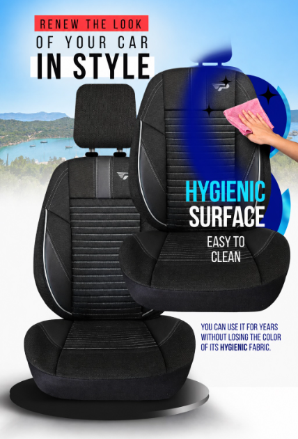 Tapițerie universală de lux PANDA DETROIT – Piele ecologică și textil, Gri închis