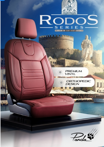 Luxurious Universal Upholstery PANDA RODOS – Eco-leather and Textile, Bordeaux
