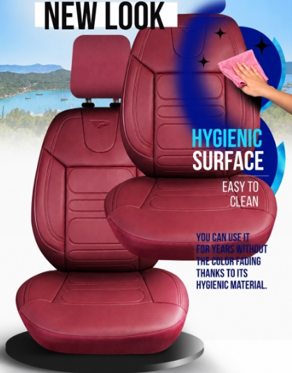 Luxurious Universal Upholstery PANDA RODOS – Eco-leather and Textile, Bordeaux