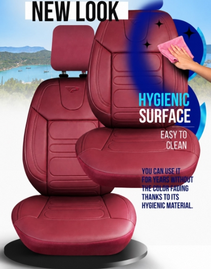 Luxurious Universal Upholstery PANDA RODOS – Eco-leather and Textile, Bordeaux