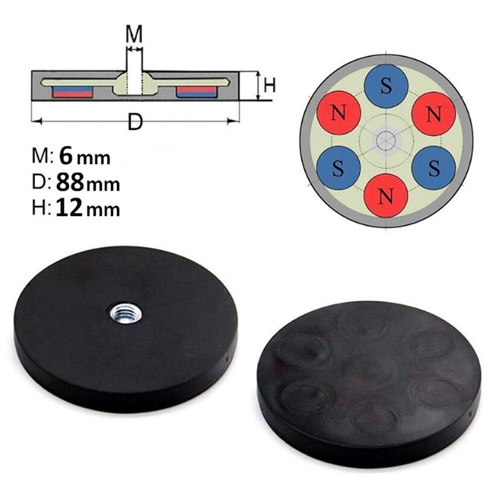 Magnetic Mount for LED Light Bars, Pods, 88mm