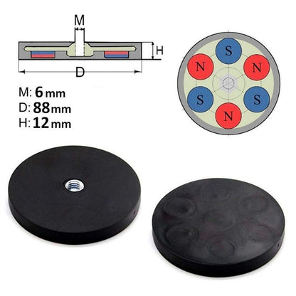 Magnetic Mount for LED Light Bars, Pods, 88mm
