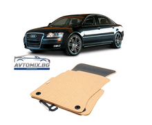 Covorașe textile pentru AUDI A8 D3 (2002-2010) - bej ampatament scurt