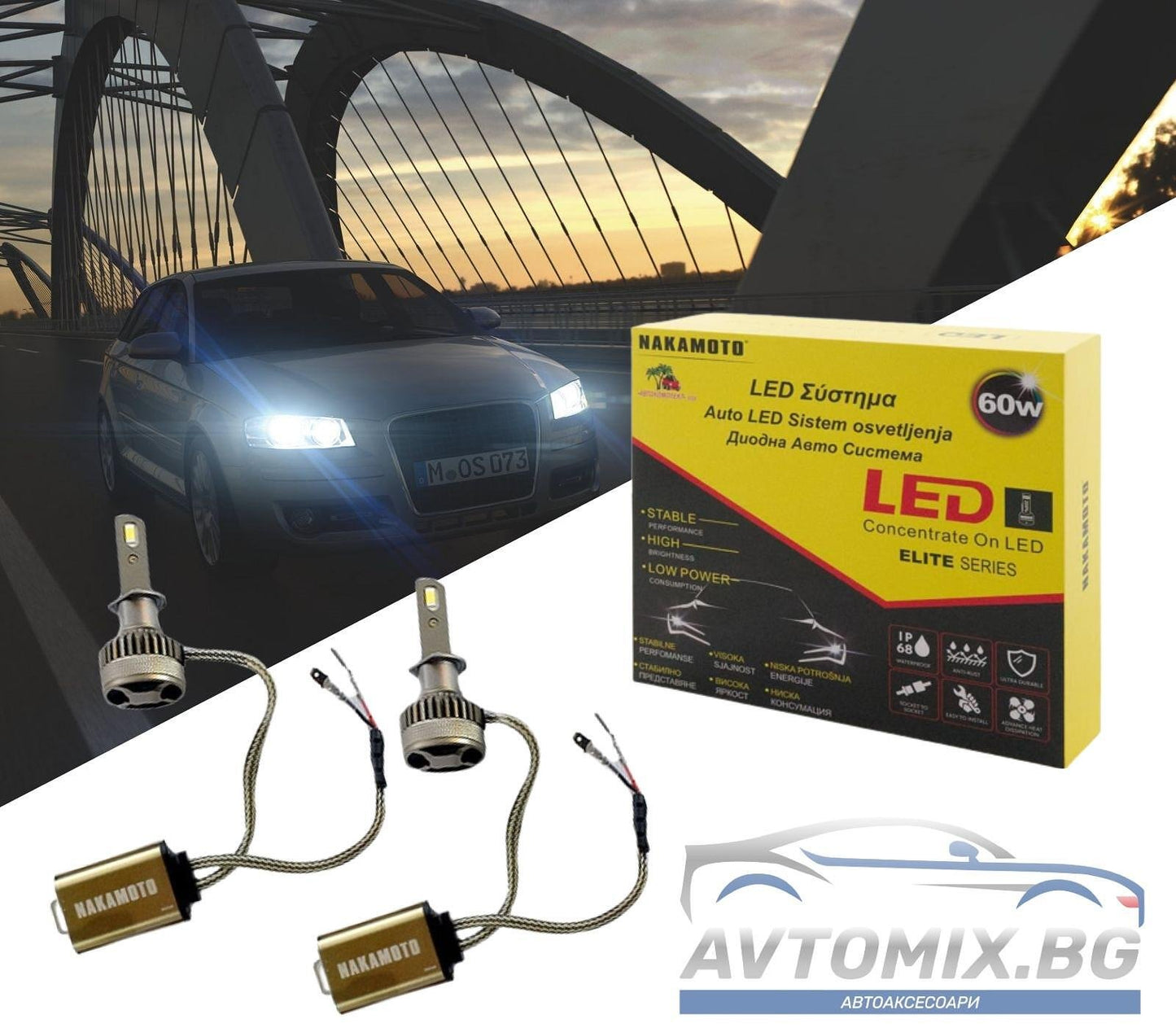 Led крушки Nakatomi H1  60W