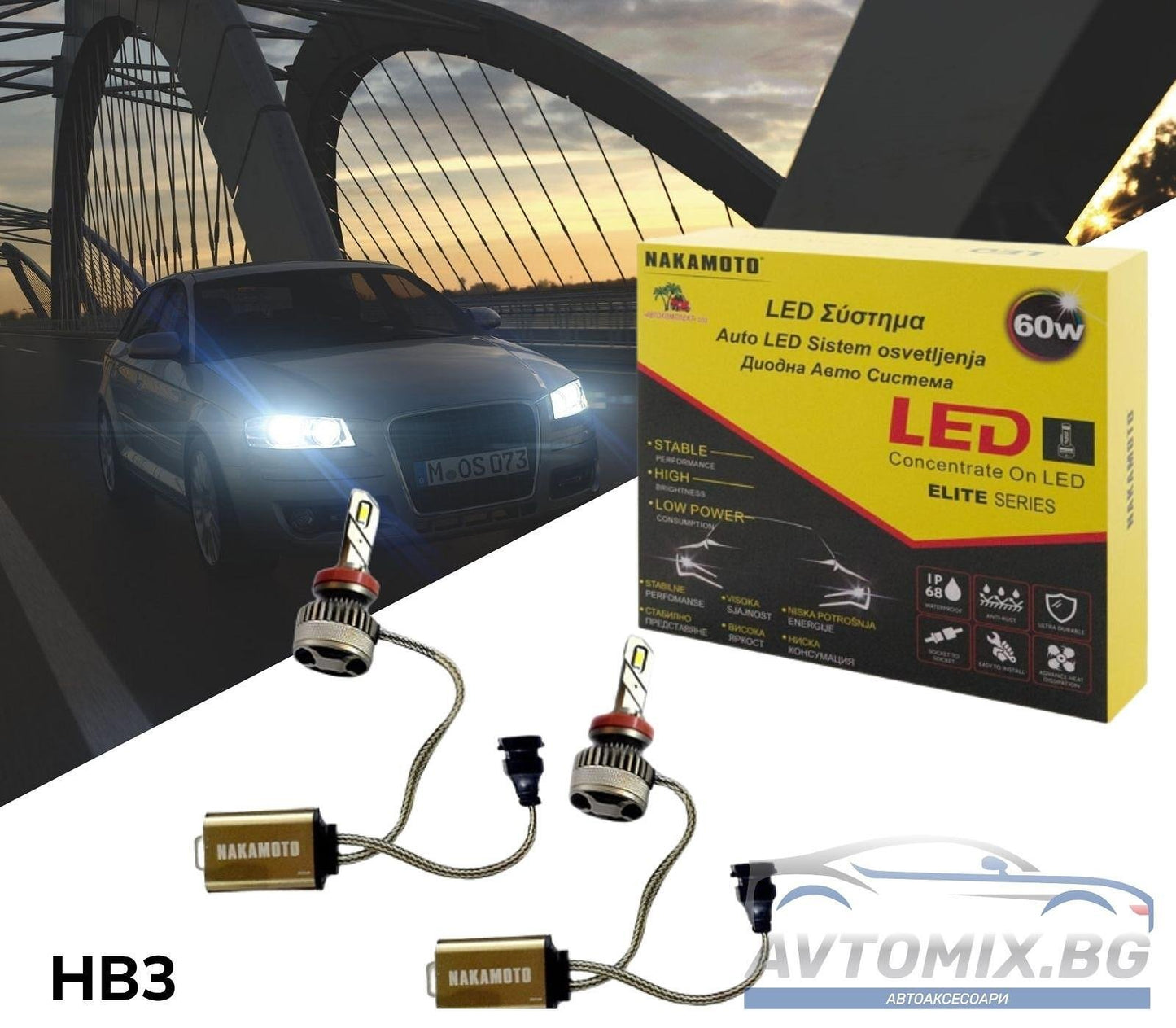 LED Крушки Nakatomi HB3 60W