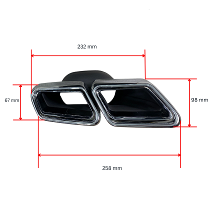 Terminații de eșapament pentru Mercedes W222 S-Class / W212 E-Class 2012+ - Design AMG S63