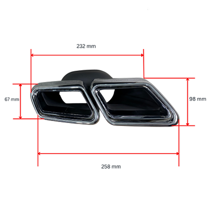Terminații de eșapament pentru Mercedes W222 S-Class / W212 E-Class 2012+ - Design AMG S63