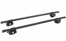 Bare transversale portbagaj - pentru bare longitudinale din fabrica cu spatiu - 120cm cu cheie - metal