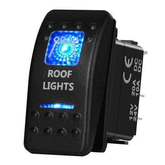 Wiring harness with flush-mount switch for LED light bars and fog lights, 3.5 m