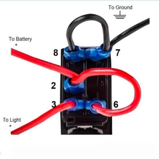 Wiring harness with flush-mount switch for LED light bars and fog lights, 3.5 m
