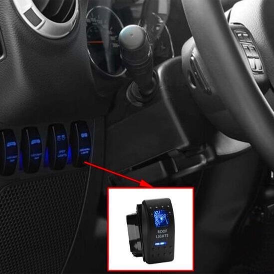 Wiring harness with flush-mount switch for LED light bars and fog lights, 3.5 m