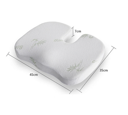 Orthopedic Anatomical Memory Foam Seat Cushion with Bamboo Fibers for Back and Lumbar Pain Relief