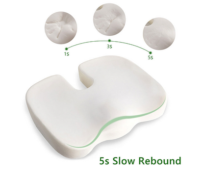 Orthopedic Anatomical Memory Foam Seat Cushion with Bamboo Fibers for Back and Lumbar Pain Relief
