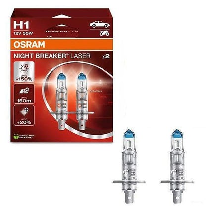 OSRAM night braker laser H1 +150%