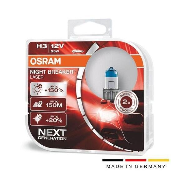 Крушки OSRAM night braker laser H3 +150%