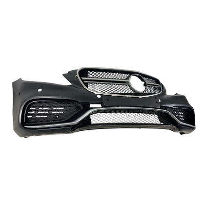 Front Bumper Package for Mercedes C-Class W205 (2014+) - AMG look with rear bumper diffuser and exhaust tips