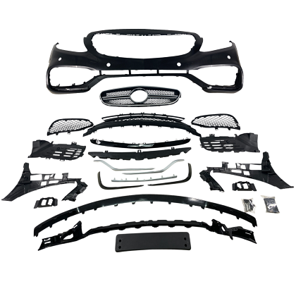 Front Bumper Package for Mercedes C-Class W205 (2014+) - AMG look with rear bumper diffuser and exhaust tips