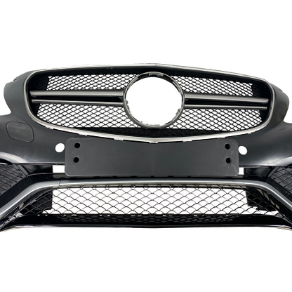 Front Bumper Package for Mercedes C-Class W205 (2014+) - AMG look with rear bumper diffuser and exhaust tips