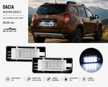 Plafoniere pentru iluminare număr înmatriculare spate Dacia Duster (2010+), 82x32 mm