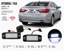 License Plate Lights for Hyundai Sonata / I40 / Kia (2011+), 97x33 mm