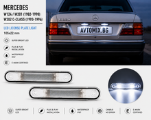 Plafoniere pentru iluminarea numărului de înmatriculare spate pentru Mercedes W124 / W201 (1982-1998) / W202 C-CLASS (1993-1996), 105x22 mm