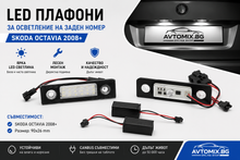 Plafonieră pentru iluminarea plăcuței de înmatriculare spate pentru SKODA OCTAVIA 2008+, 90x26 mm