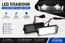Plafonieră iluminare număr de înmatriculare spate pentru SEAT ALTEA / IBIZA / CORDOBA / LEON / TOLEDO