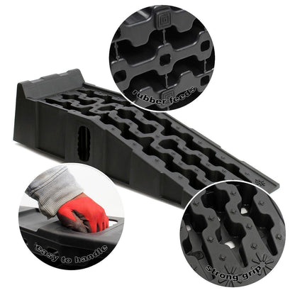Plastic Car Ramps, 7 t, 905 x 305 x 215 mm, Set of 2