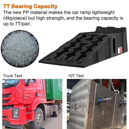 Plastic Car Ramps, 7 t, 905 x 305 x 215 mm, Set of 2