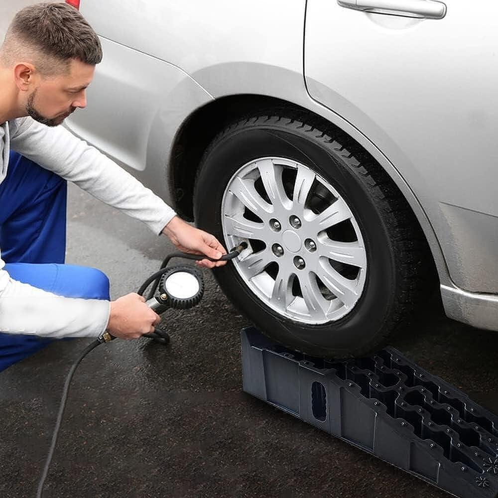 Plastic Car Ramps, 7 t, 905 x 305 x 215 mm, Set of 2