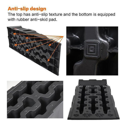 Plastic Car Ramps, 7 t, 905 x 305 x 215 mm, Set of 2