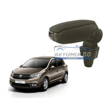 Подлакътник за Dacia Sandero, Logan 2 Facelift, след 2017 г., черен кожен