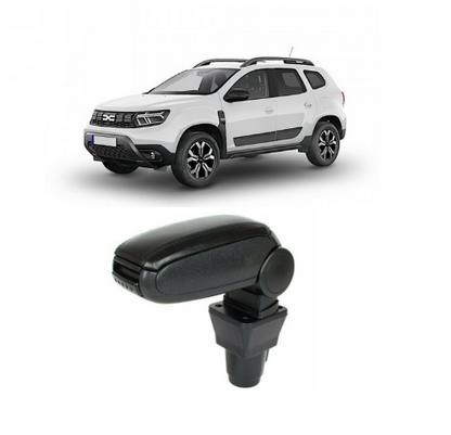 Подлакътник за Dacia Duster II 2018г, черна еко кожа