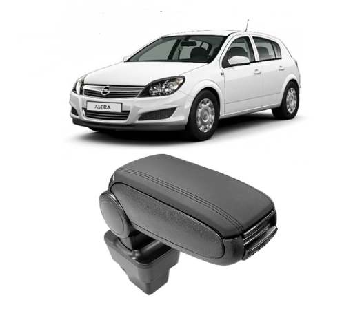 Подлакътник за Opel Astra H, 2004-2010г , черна еко кожа