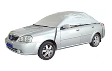 Prelată auto pentru parbriz, lunetă și geamuri laterale - vară / iarnă - culoare gri - mărimea L
