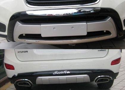 Преден и заден ролбар за Hyundai Santa Fe 2010-2012 - Силвър